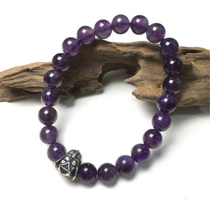 Imperial Darth Vader Charms Amethyst Beads Stone Jewellery Elastic Bracelets