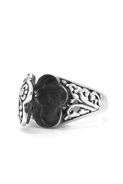 Antique Retro Secret Box 925 Sterling Silver Rings