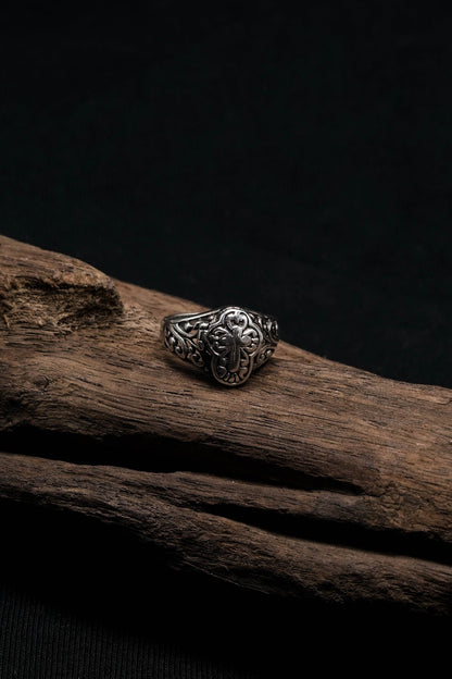Antique Retro Secret Box 925 Sterling Silver Rings