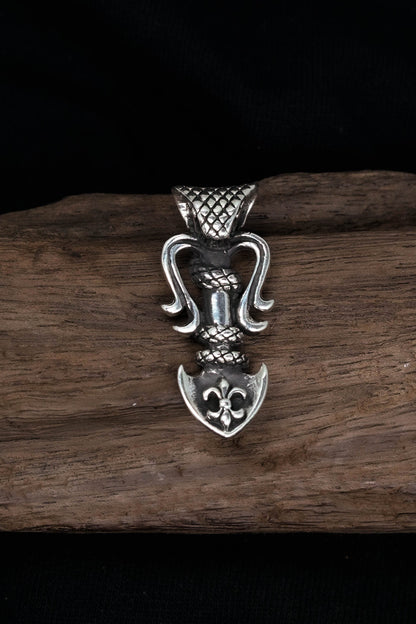 Retro 925 Silver Snake Animal Pendant