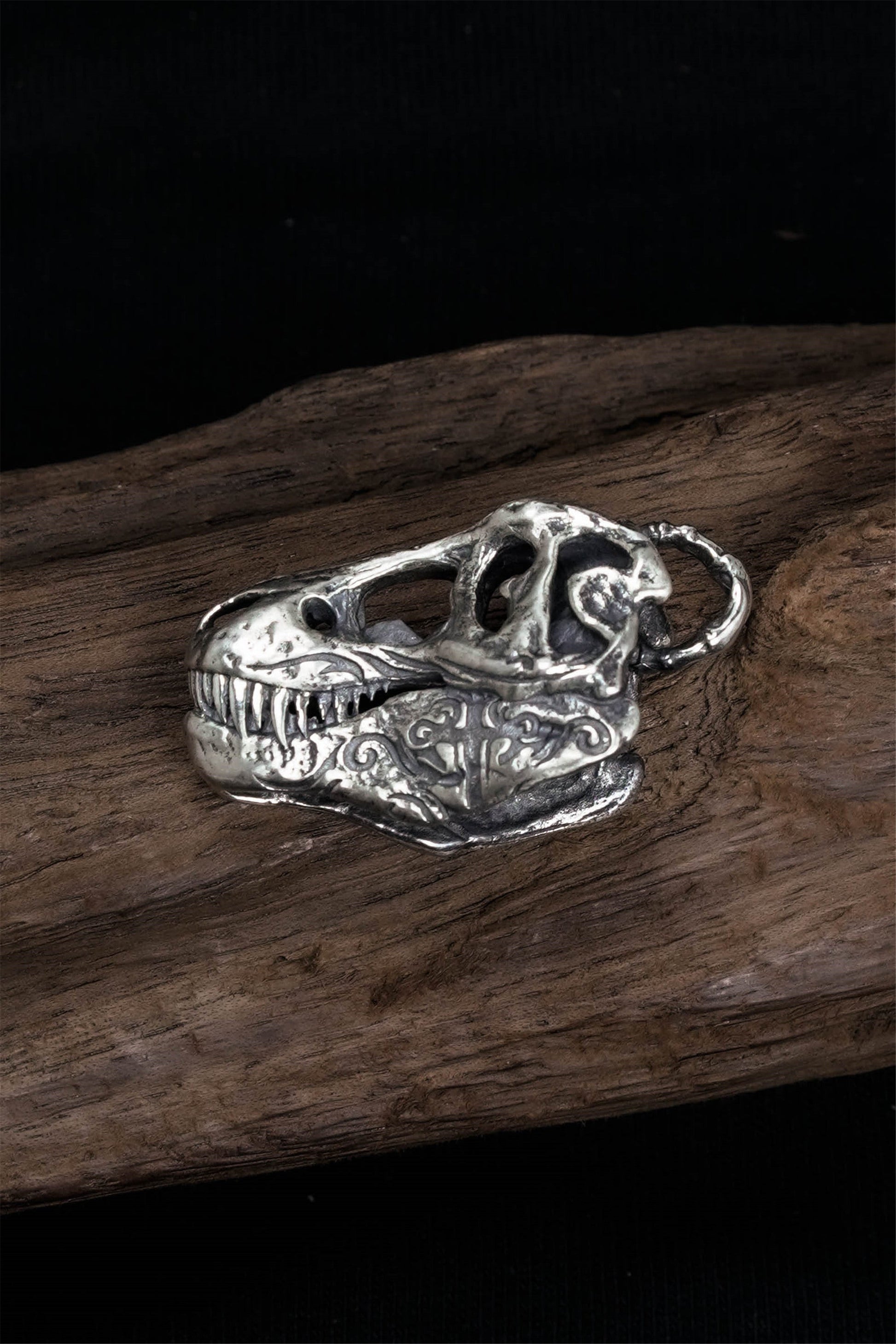Retro Animal Skull Silver Pendant