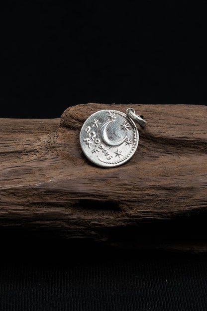 Retro 925 Sterling Silver Coin Pendant