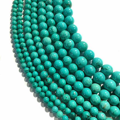 Natural Green Turquoise Round Beads Healing Gemstone Loose Beads  for DIY Jewelry MakingAAA Quality 4mm 6mm 8mm 10mm 12mm