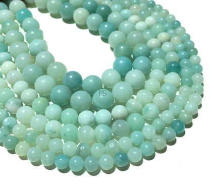 Natural Blue Amazonite Beads