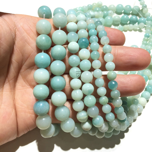 Natural Blue Amazonite Beads