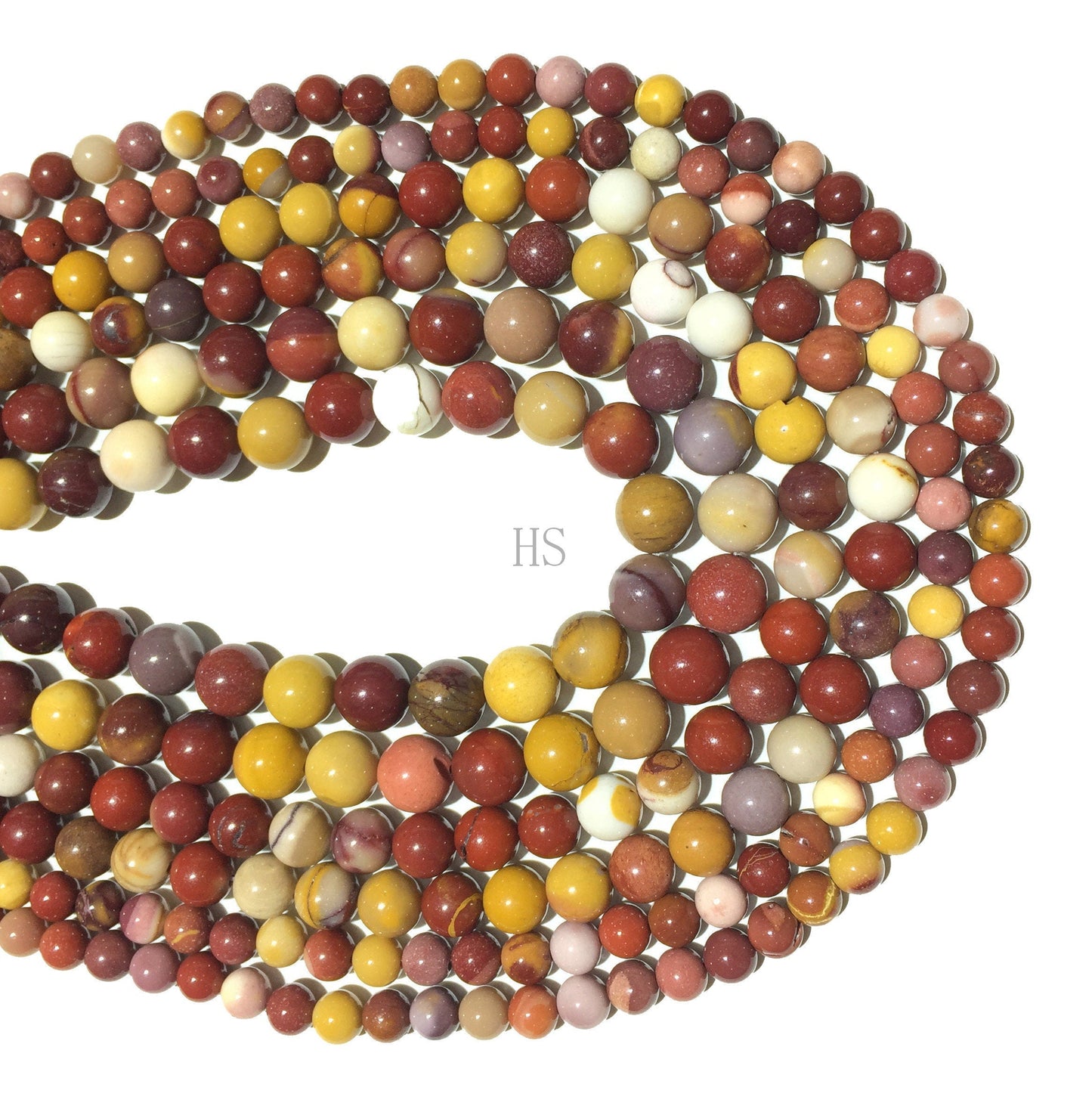 Natural Mookaite Round Beads