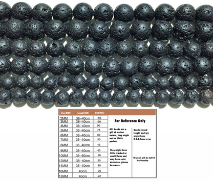 Natural Lava Round Stone Beads