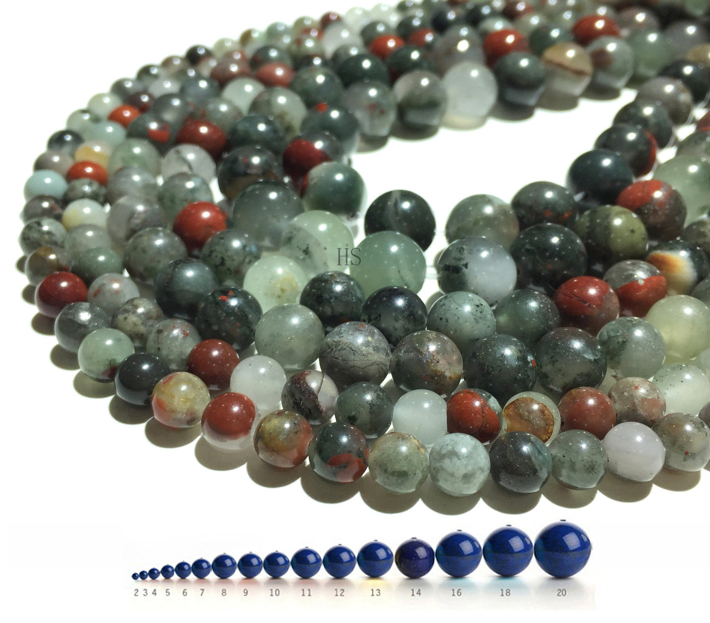 Natural Africa Bloodstone Round Beads