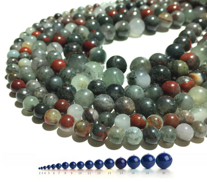 Natural Africa Bloodstone Round Beads