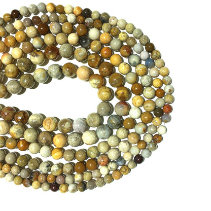 Natural Crazy Lace Agate Round Beads
