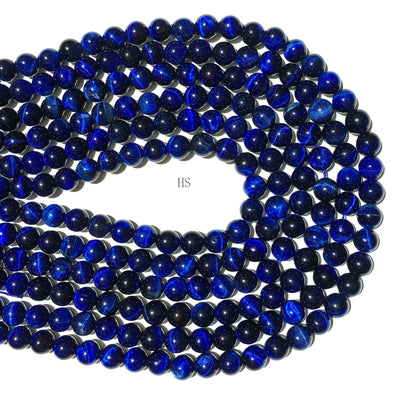Natural Blue Tiger Eye round beads Healing Gemstone Loose Beads  for DIY Jewelry MakingAAA Quality 4mm 6mm 8mm 10mm 12mm