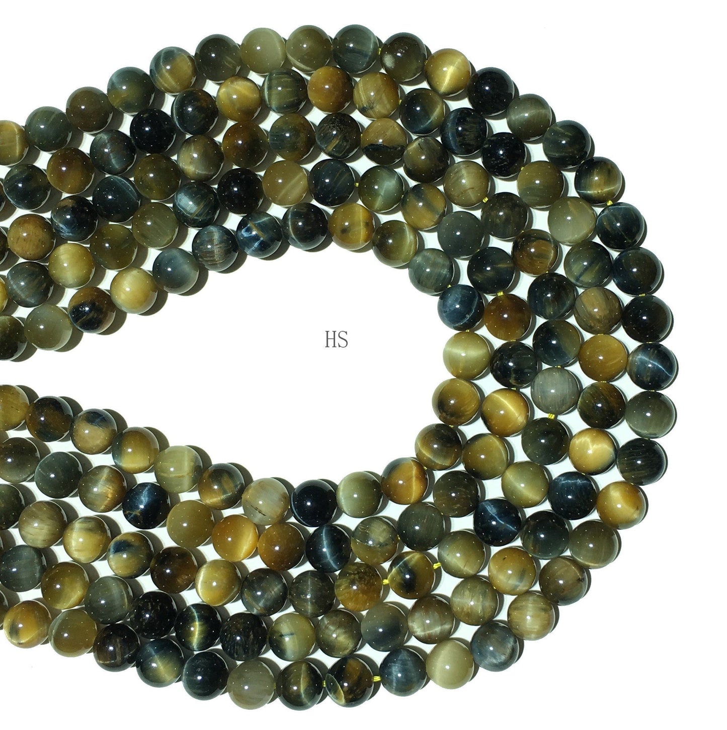 Natural Mix Honey Tiger Eye Round Beads