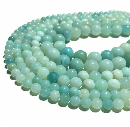 Natural Blue Amazonite Beads