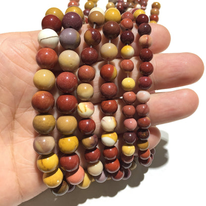 Natural Mookaite Round Beads