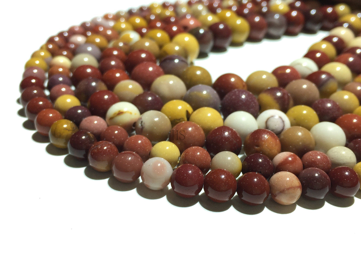 Natural Mookaite Round Beads