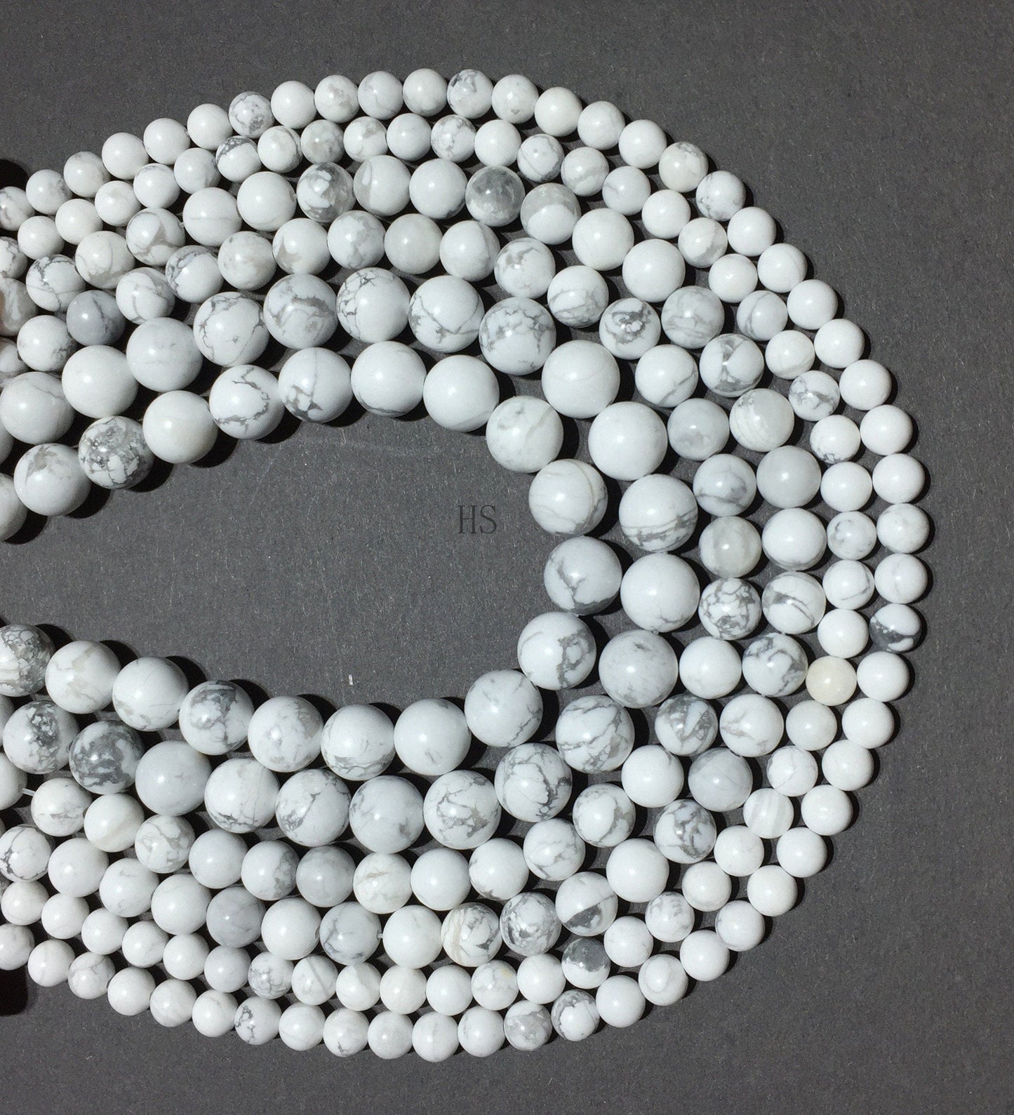 Natural Howlite Round Stone Beads