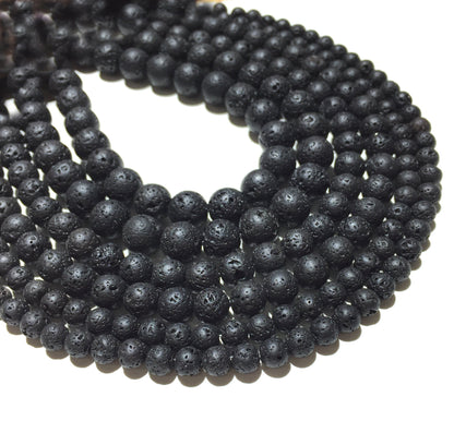 Natural Lava Round Stone Beads