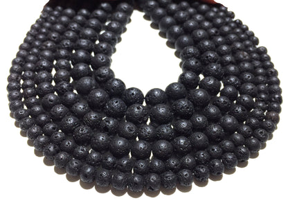 Natural Lava Round Stone Beads