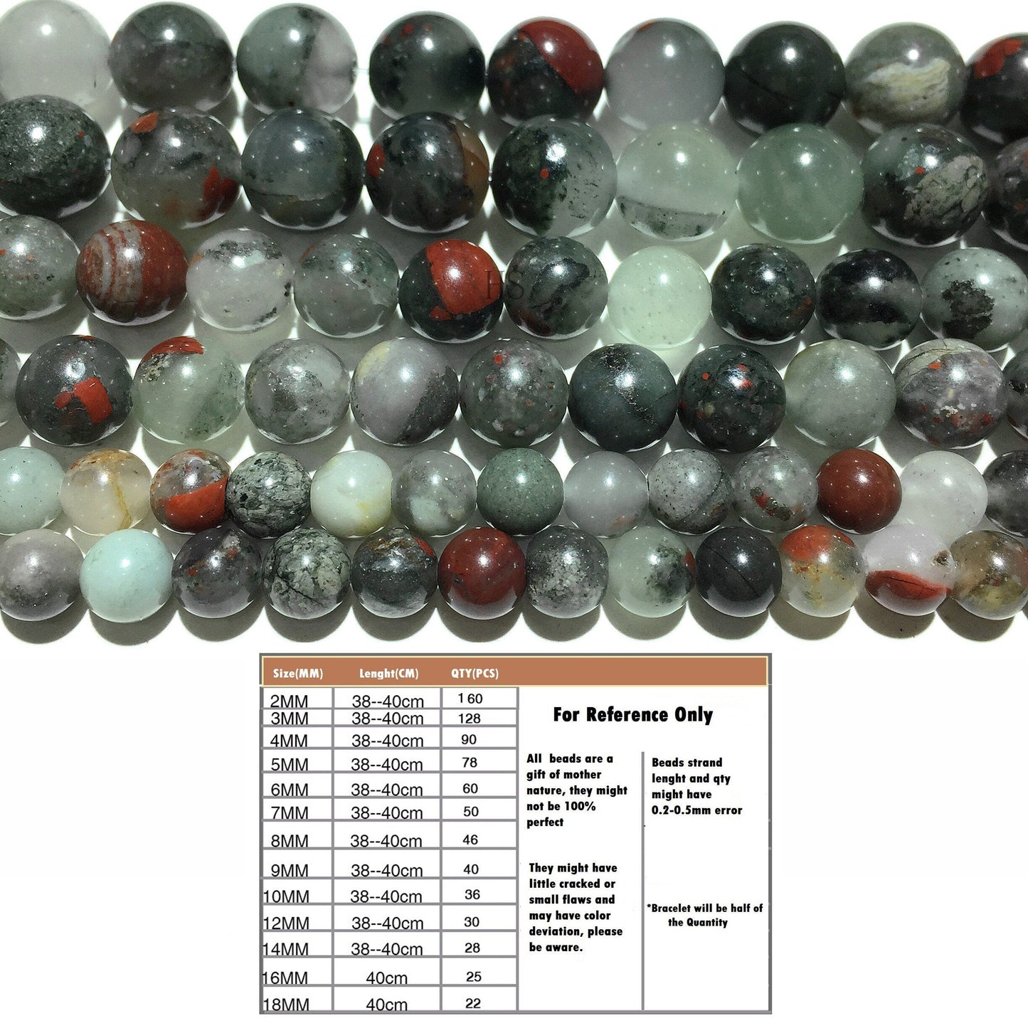 Natural Africa Bloodstone Round Beads