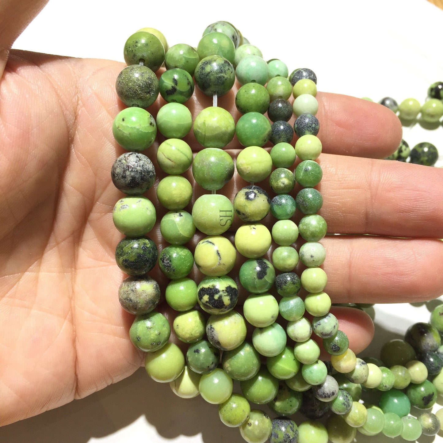 Green Canadian Jade Beads