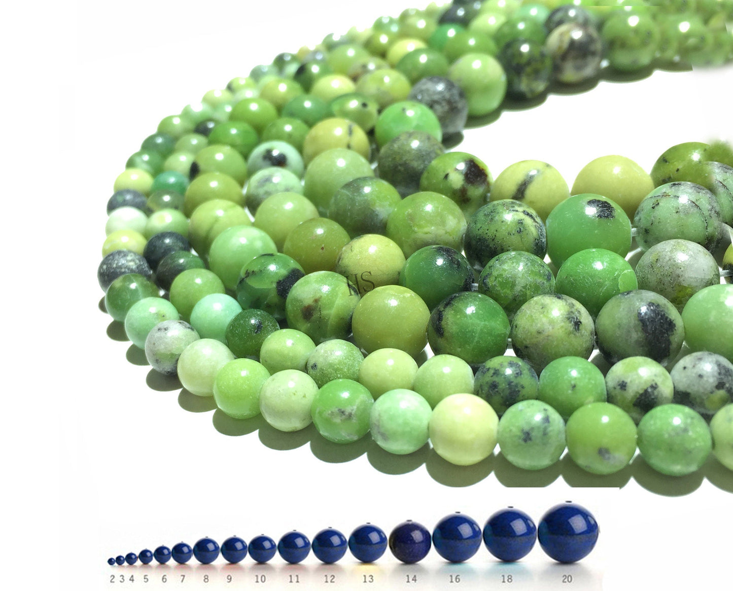 Green Canadian Jade Beads