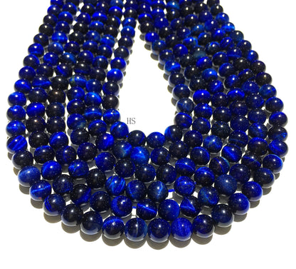 Natural Blue Tiger Eye round beads Healing Gemstone Loose Beads  for DIY Jewelry MakingAAA Quality 4mm 6mm 8mm 10mm 12mm