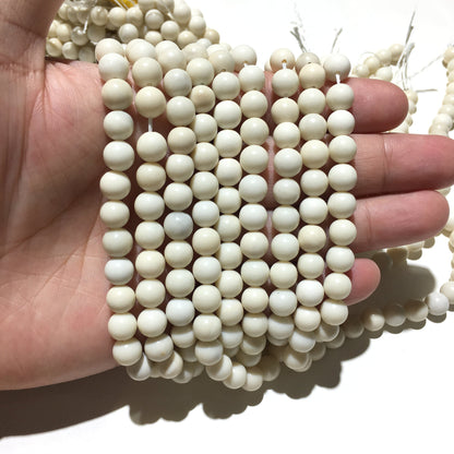 Natural Ivory Jade Beads Loose Bead