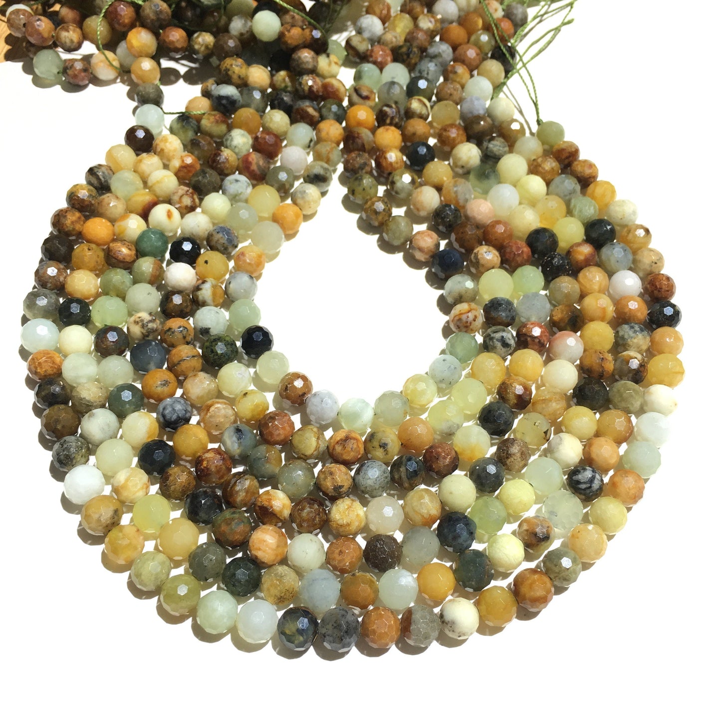 Natural Fire New Jade Micro Faceted Round beads Energy Gemstone Loose Beads for DIY Jewelry Making DesignAAA Quality 6mm 8mm 10mm