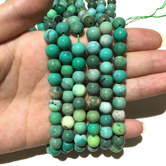 Natural Green Chrysophrase Beads