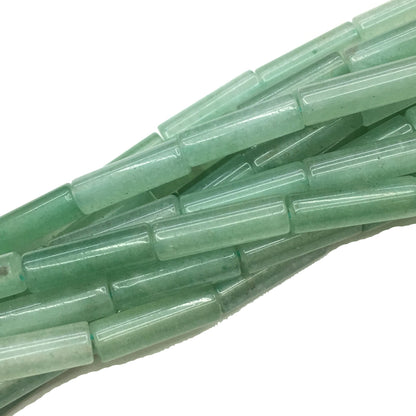 Natural Green Adventurine Tube Shape Beads  4x13mm