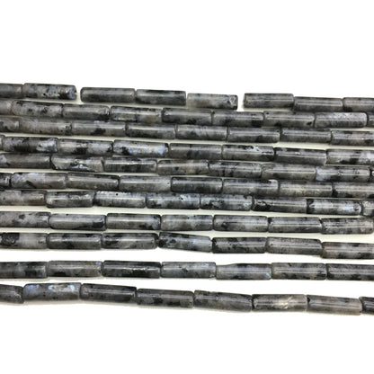 Natural Black Labradorite Tube Shape 4X13MM