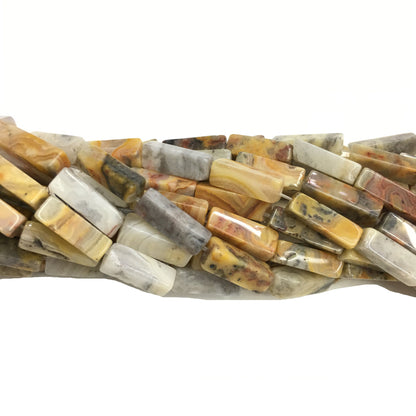 Natural Crazy Lace Agate Tube Shape Beads 4X13MM