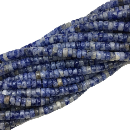 Natural Blue Sodalite HeiShi Shape Beads Tube 2X4MM