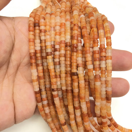 Natural Red Adventurine HeiShi Shape Beads Tube 2X4MM