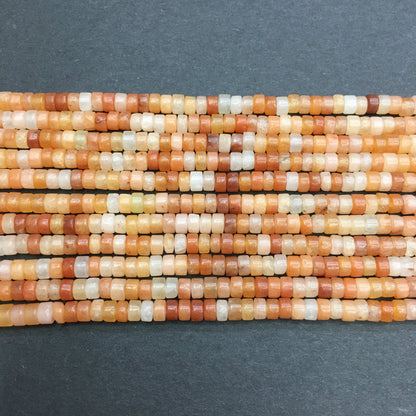 Natural Red Adventurine HeiShi Shape Beads Tube 2X4MM