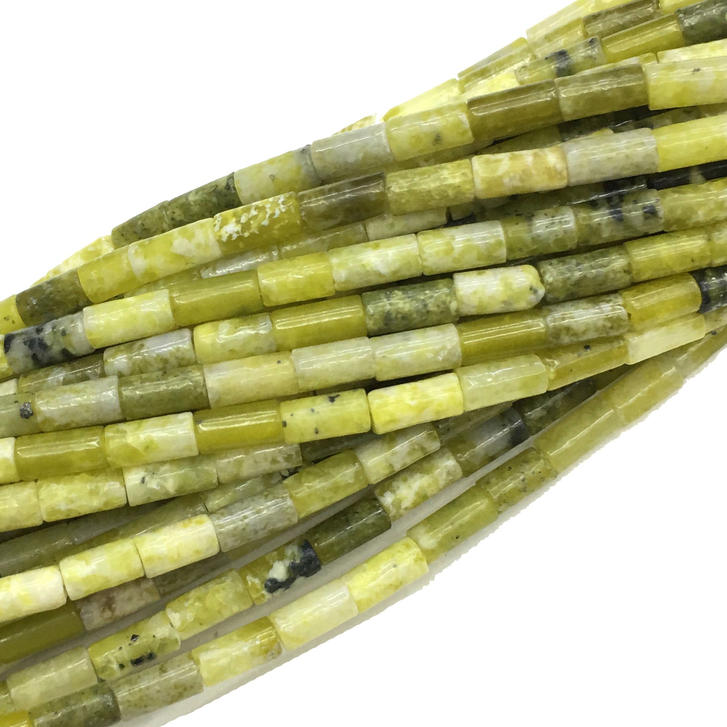 Natural Australian Jade Tube Shape Beads  2X4MM