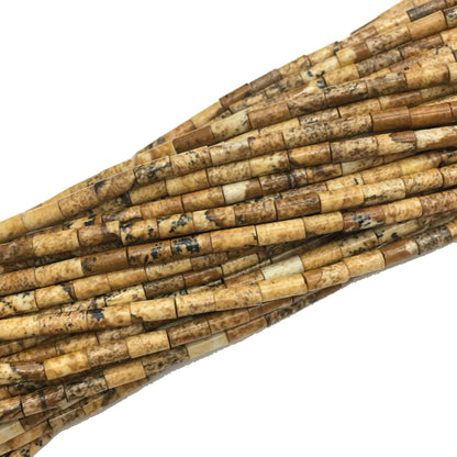 Natural Picture Jasper Shape Beads 2X4MM