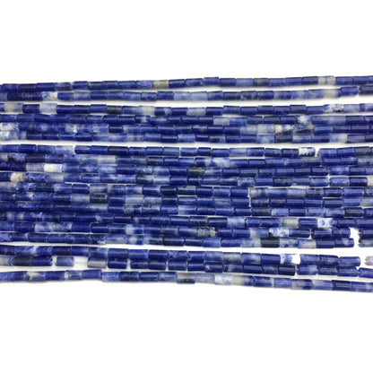 Natural Sodalite Tube Shape Beads 2X4MM