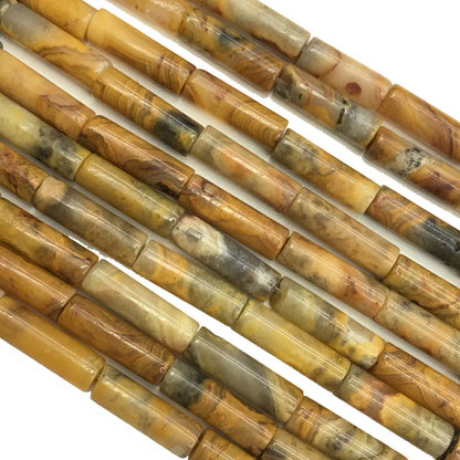 Natural Crazy Agate Tube Shape Beads  4X13MM