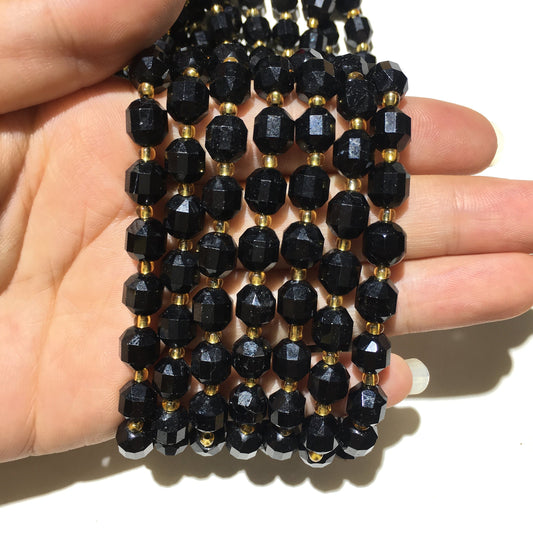 Natural Black Tourmaline Nugget Beads