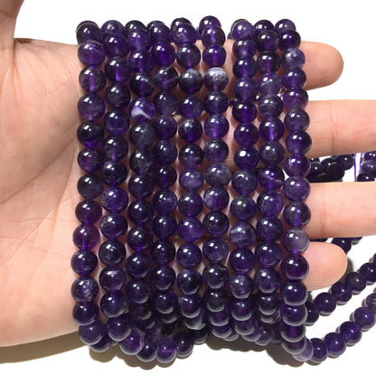 Natural Amethyst Round Beads