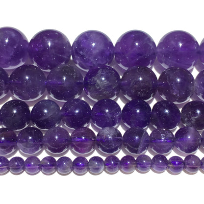 Natural Amethyst Round Beads