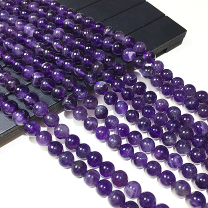 Natural Amethyst Round Beads