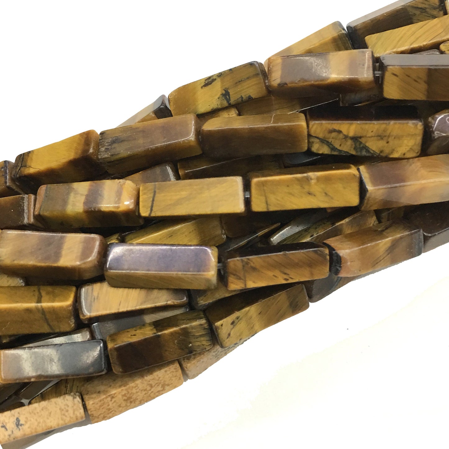 Natural Brown Tiger Eye Tube Shape Beads 4X13MM