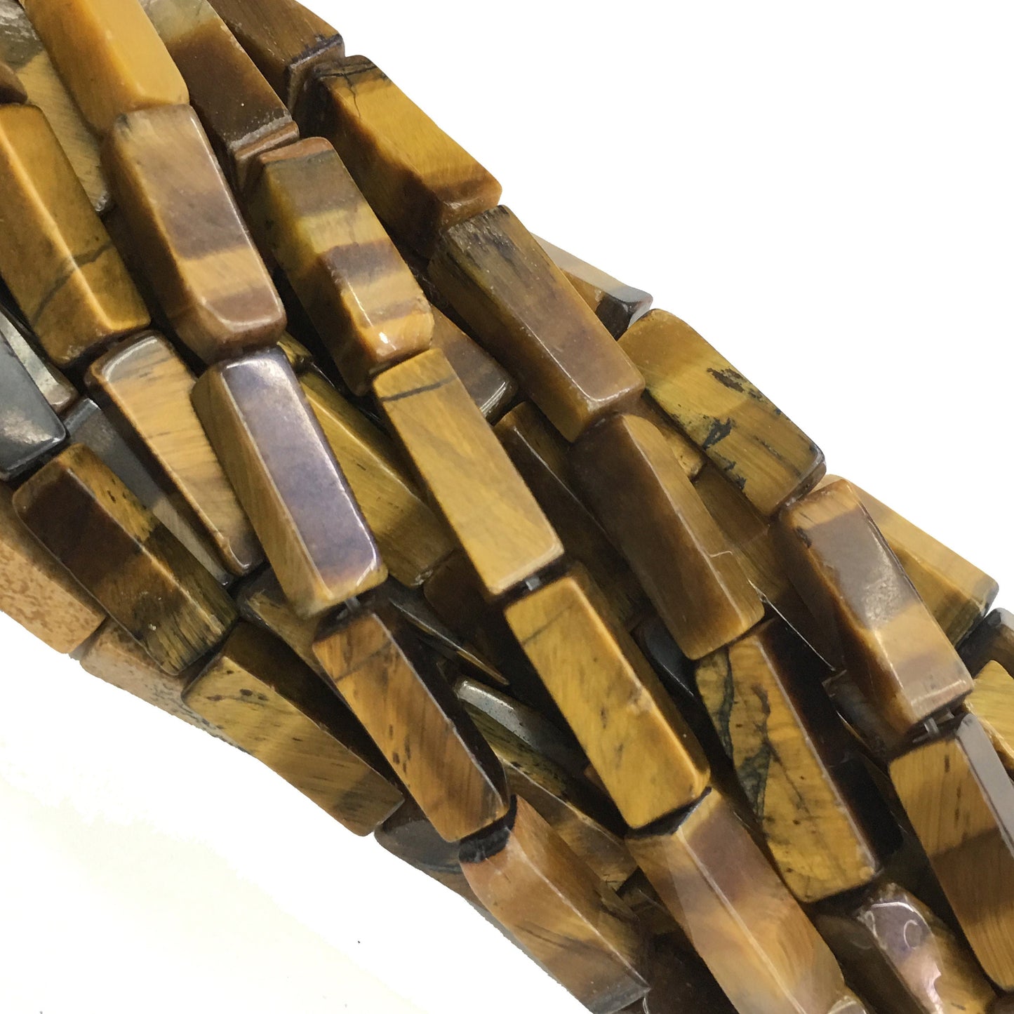 Natural Brown Tiger Eye Tube Shape Beads 4X13MM