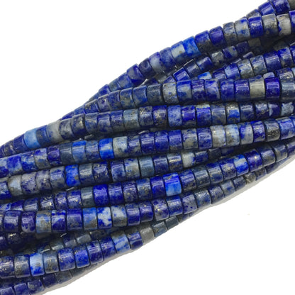 Natural Lapis HeiShi Shape Beads 2X4MM