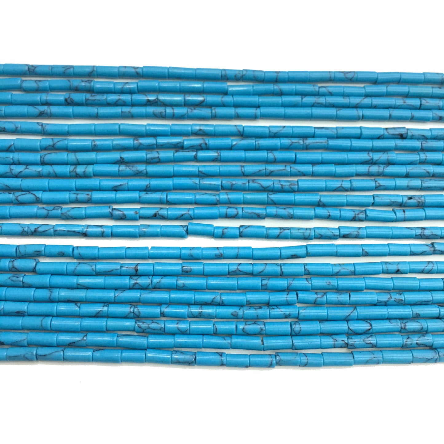 Natural Blue Turqoiuse Tube Shape Beads 2X4MM