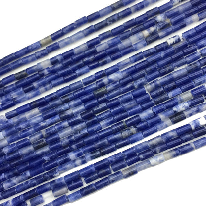 Natural Sodalite Tube Shape Beads 2X4MM