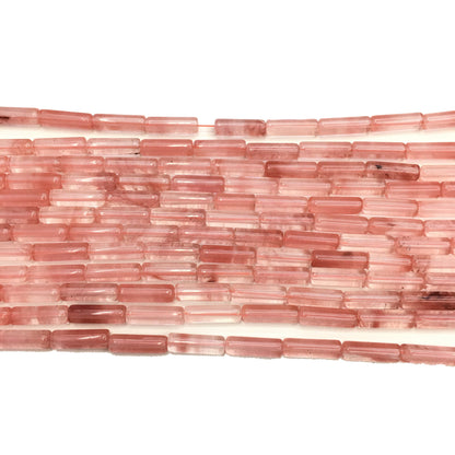 Natural Cherry Quartz Tube Shape Beads 4X13MM