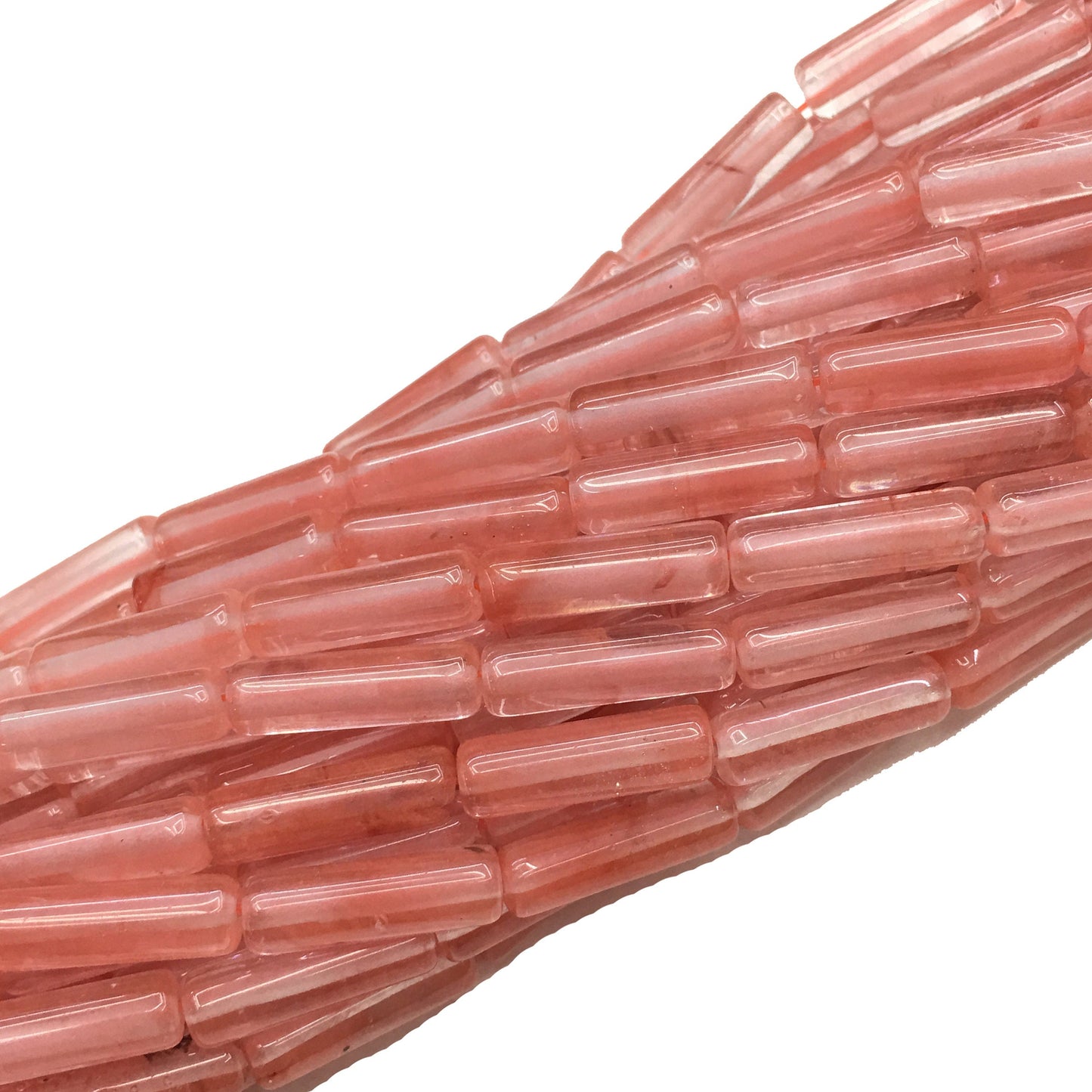 Natural Cherry Quartz Tube Shape Beads 4X13MM